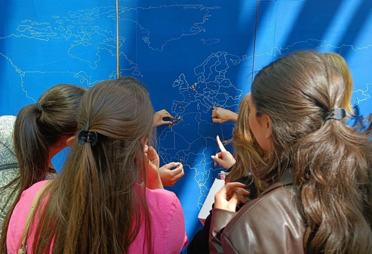 Wereldkaart: de diverse school
